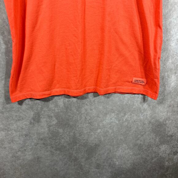 Life Is Good Crusher Lite Tee Shirt‎ Womens Medium Orange Keep It Simple Graphic - Picture 3 of 8